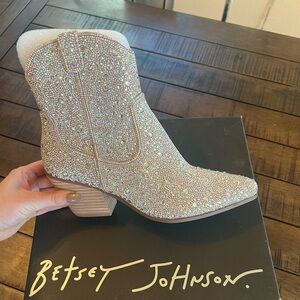 Betsey Johnson rhinestone boots